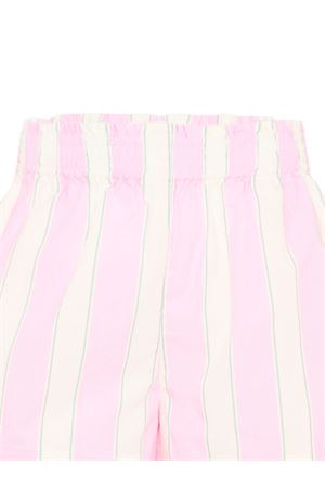 Shorts in nylon rosa con motivo a righe SAINT BARTH KIDS | MEA00100897L